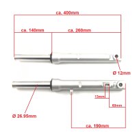 FEDERBEINE / STOSSDÄMPFER 400mm z.B.für BAOTIAN BENZHOU YIYING SARO AGM SYM